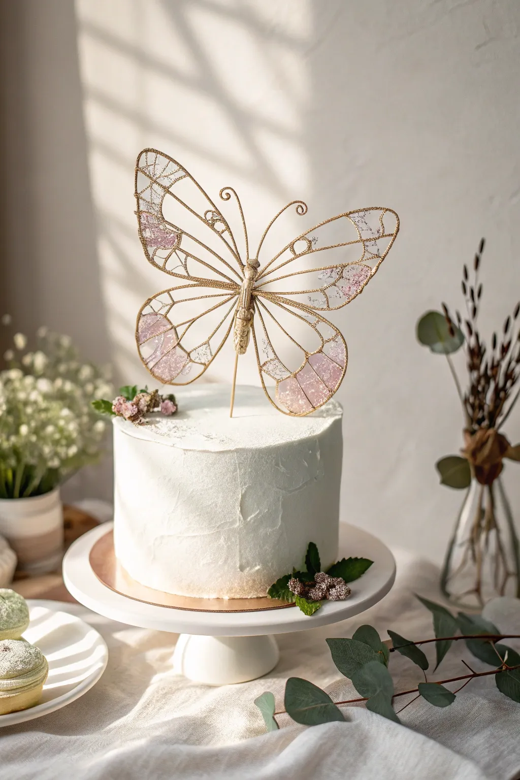 Spring's Whisper: A butterfly ready to take flight, adding whimsy to your cake decor.