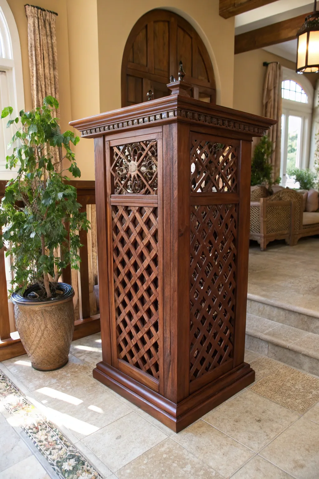 Elevate your space with a handcrafted trellis cover—where function meets artistry.