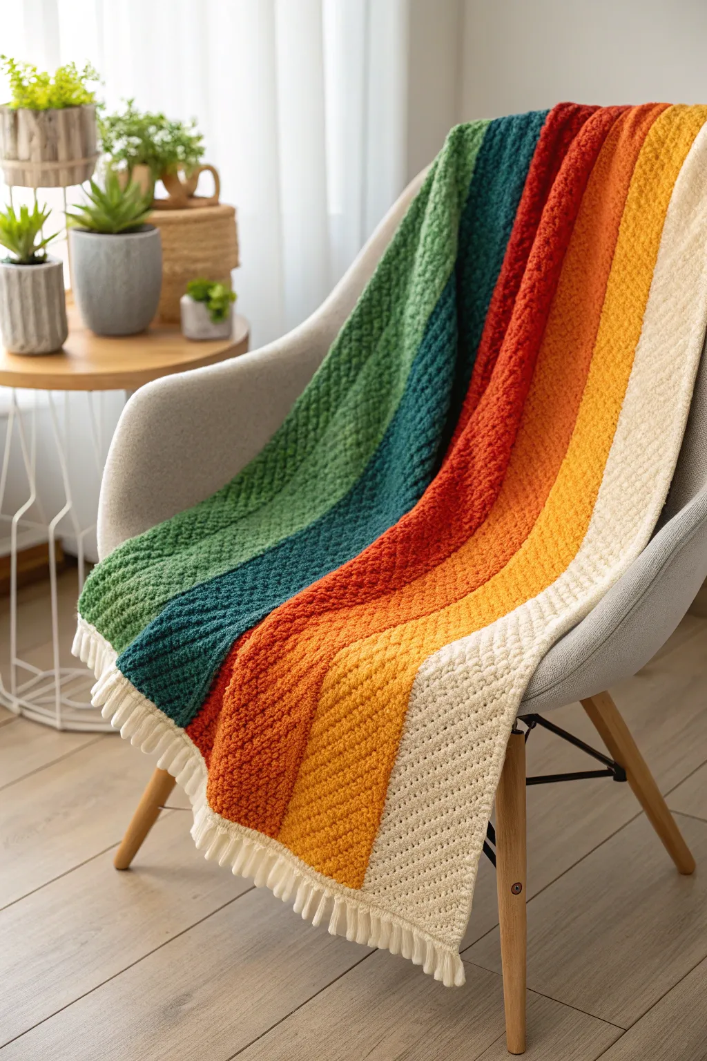 Embrace the beauty of every season with a handcrafted temperature blanket.