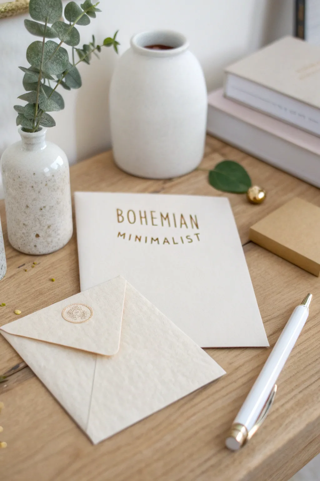 Elegant and personalized stationery: a heartfelt gift for teachers that blends simplicity with a touch of boho charm.