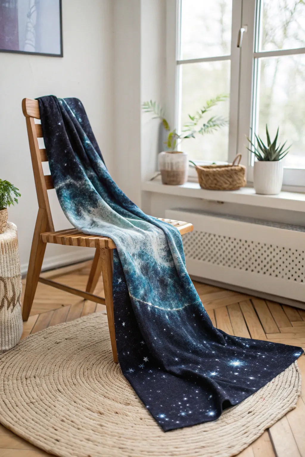 Bring the cosmos into your home with this stunning galaxy tie dye creation. 🌌✨ #GalaxyVibes #ScandiBoho