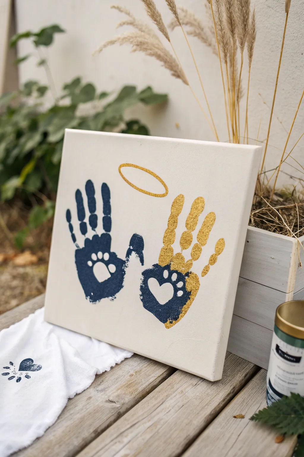 Capture the spirit of Christmas with handcrafted elegance: Angel Art made with your toddler's touch.