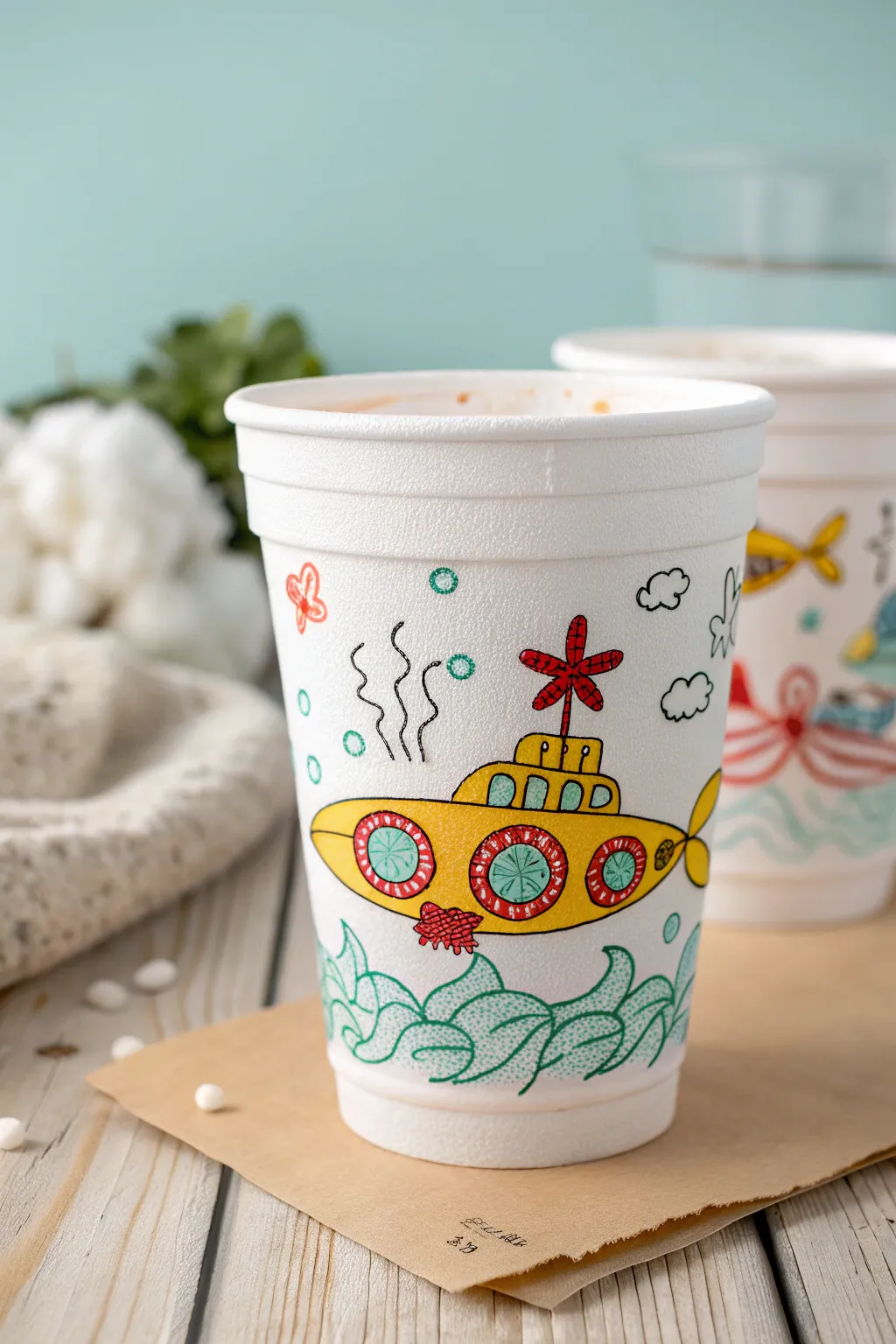Dive into creativity with our DIY Foam Cup Submarine – where imagination meets minimalist design!