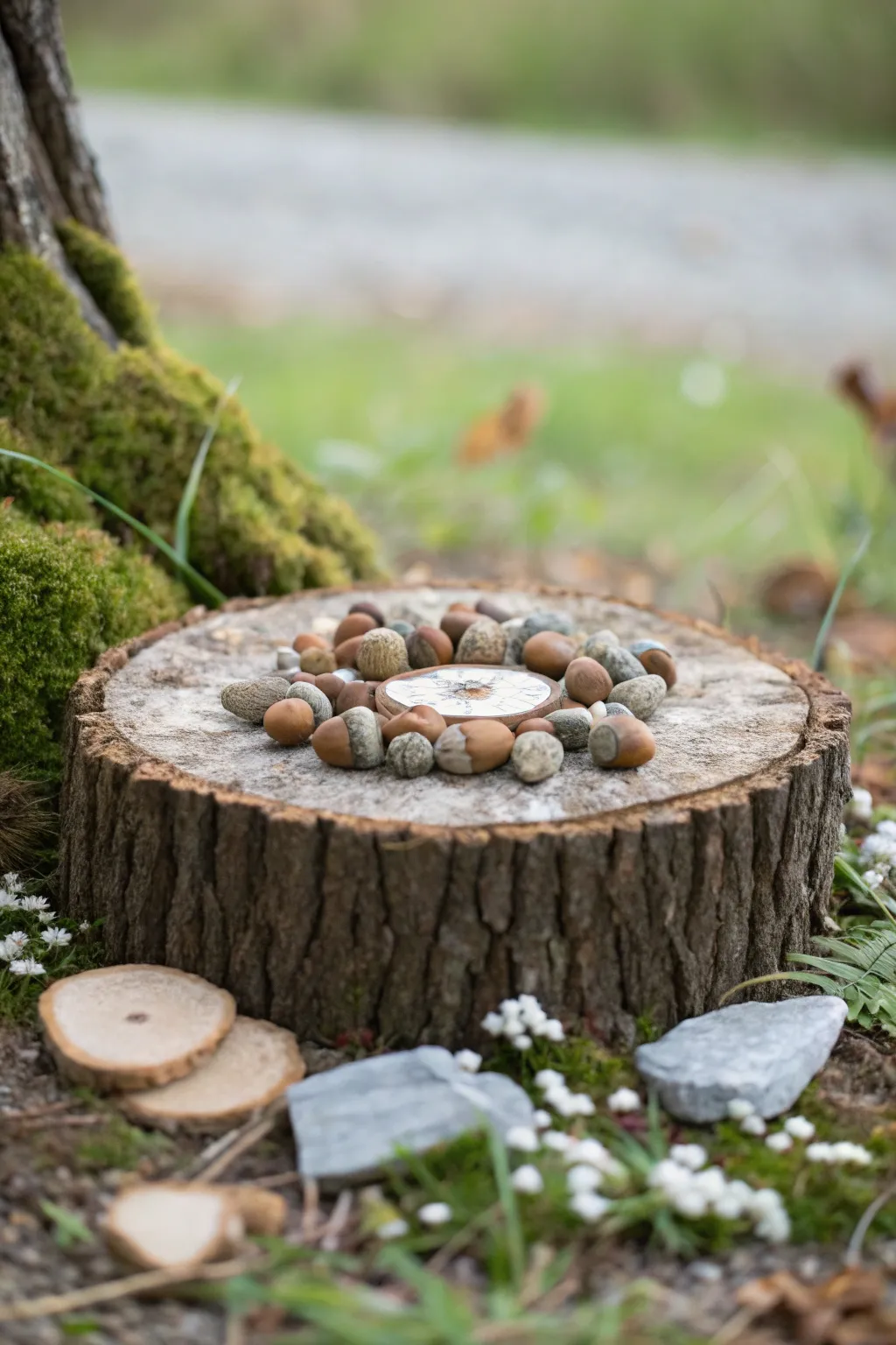Step into a magical world with this enchanting fairy gathering circle, where simplicity meets natural elegance.