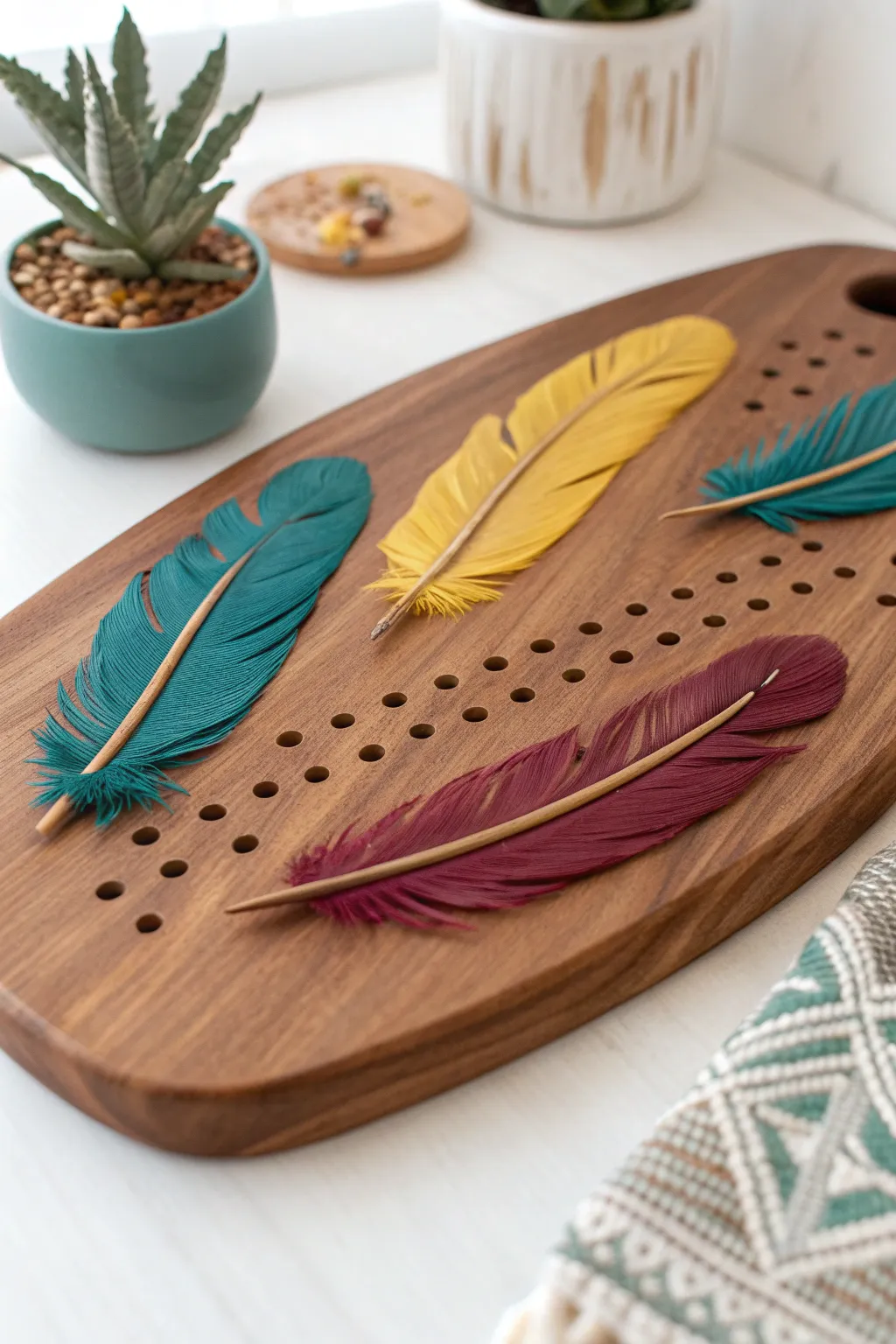 Nurture creativity and fine motor skills with this charming feather posting activity for toddlers.