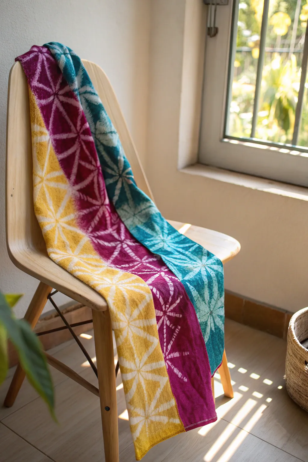Discover the artistry of Modern Shibori with a burst of vibrant colors and elegant patterns.