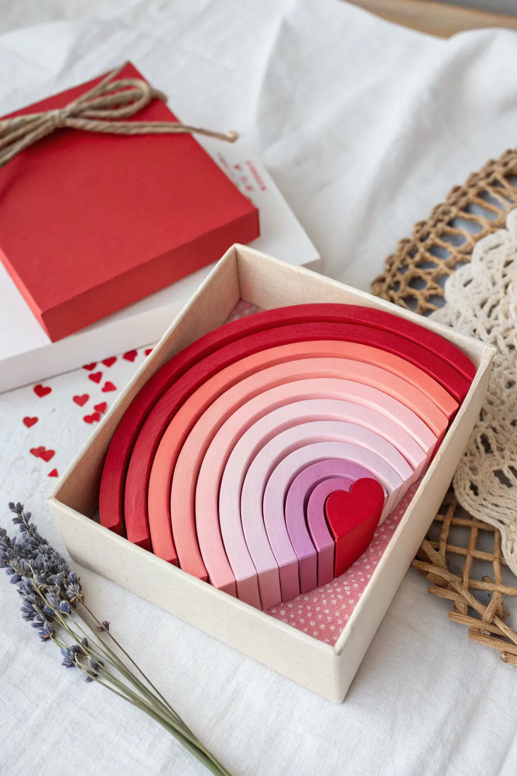 Add a splash of color to your Valentine's Day with this stunning Rainbow Bright Box, blending minimalist charm with a boho twist!
