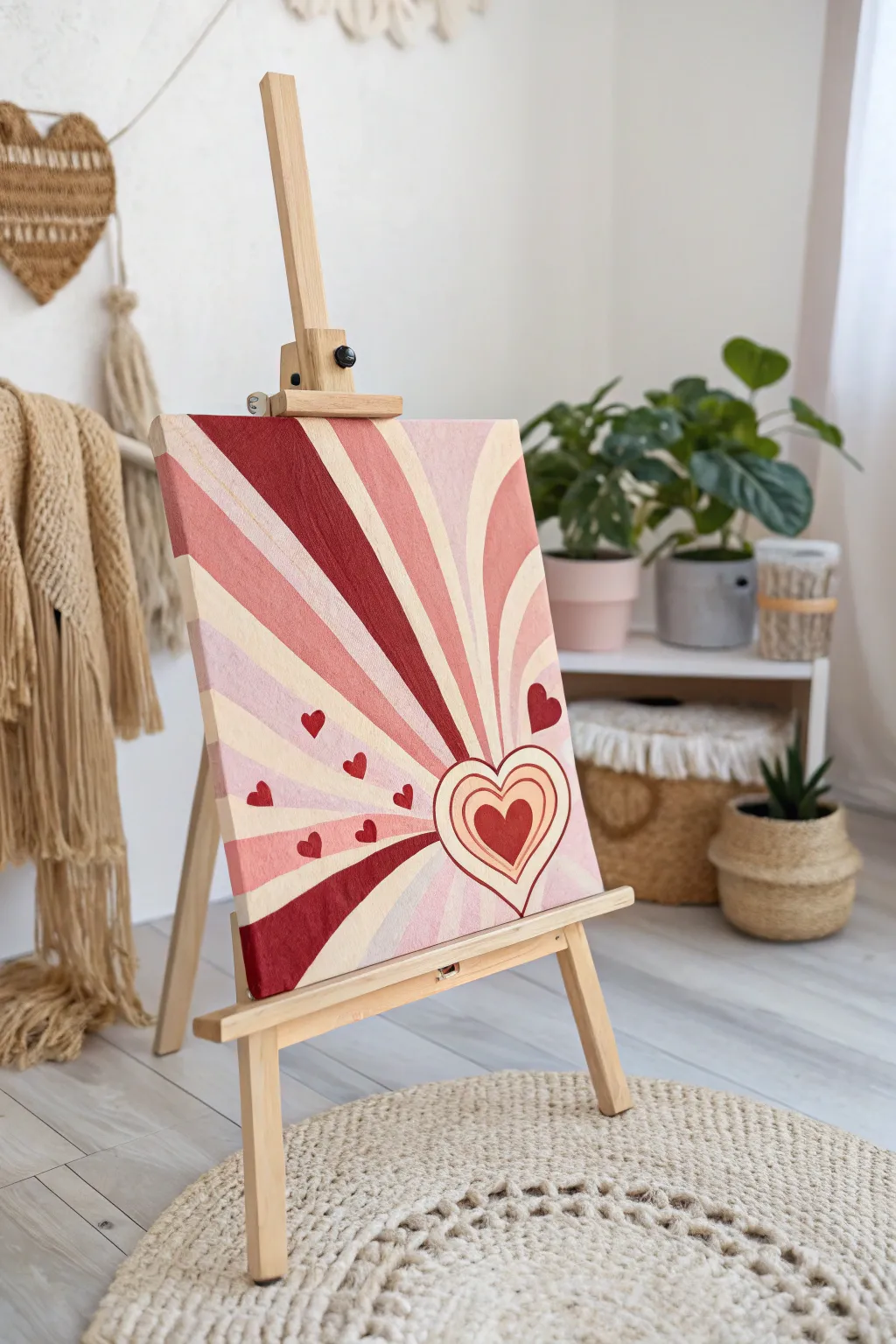 Capture the charm of nostalgia with vintage love poster art, perfect for a cozy, minimalist space.