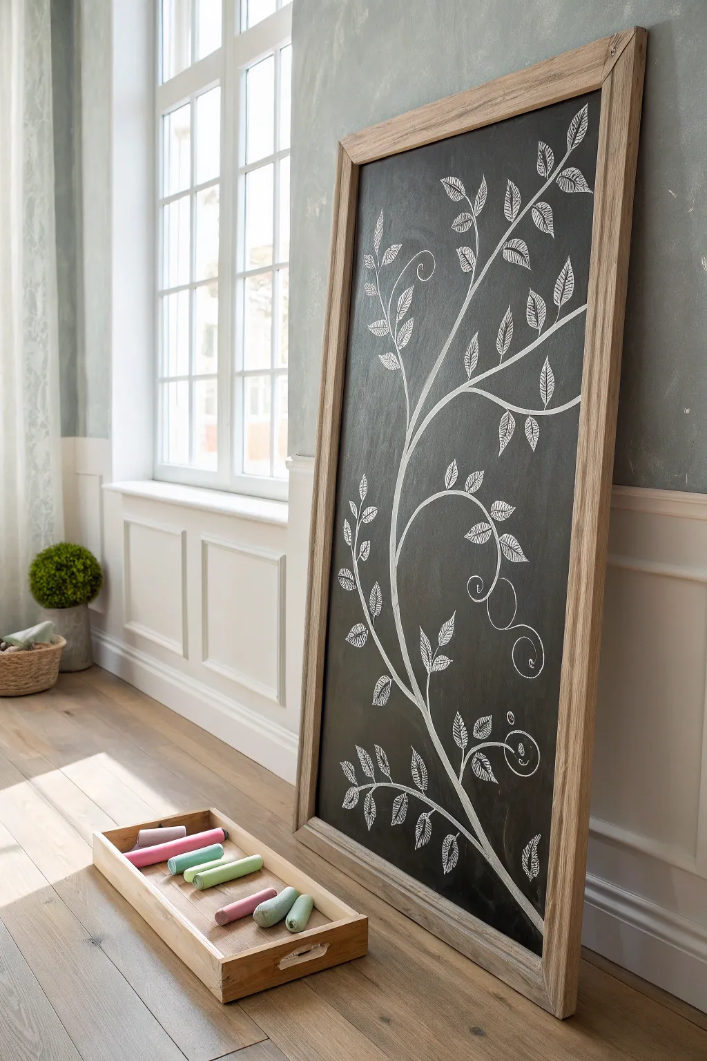 Infuse your space with creativity—this vine chalkboard invites you to make your mark every day!