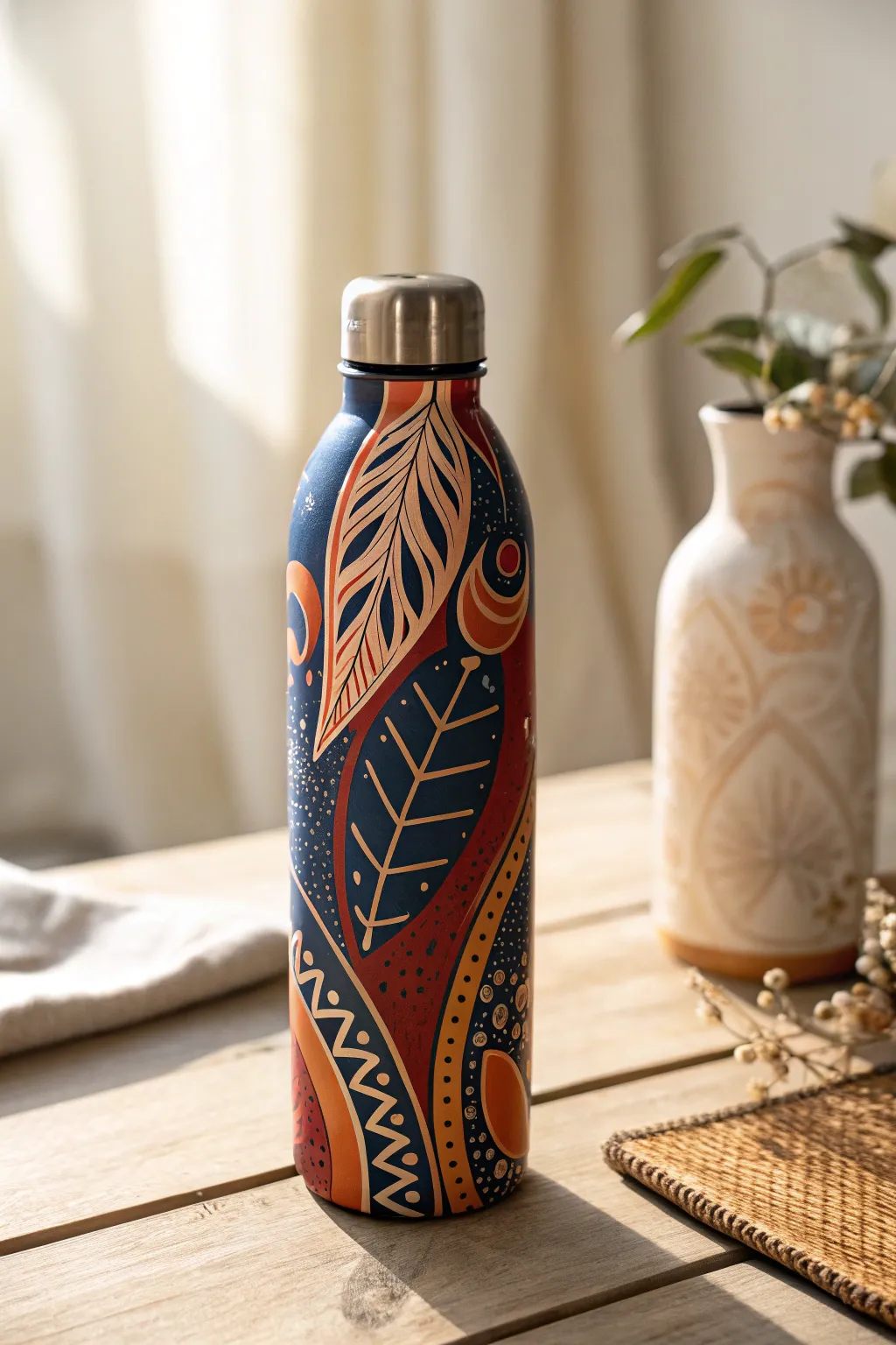 Transform a simple bottle into a masterpiece with hand-painted abstract designs. Perfect for a thoughtful, artistic gift!