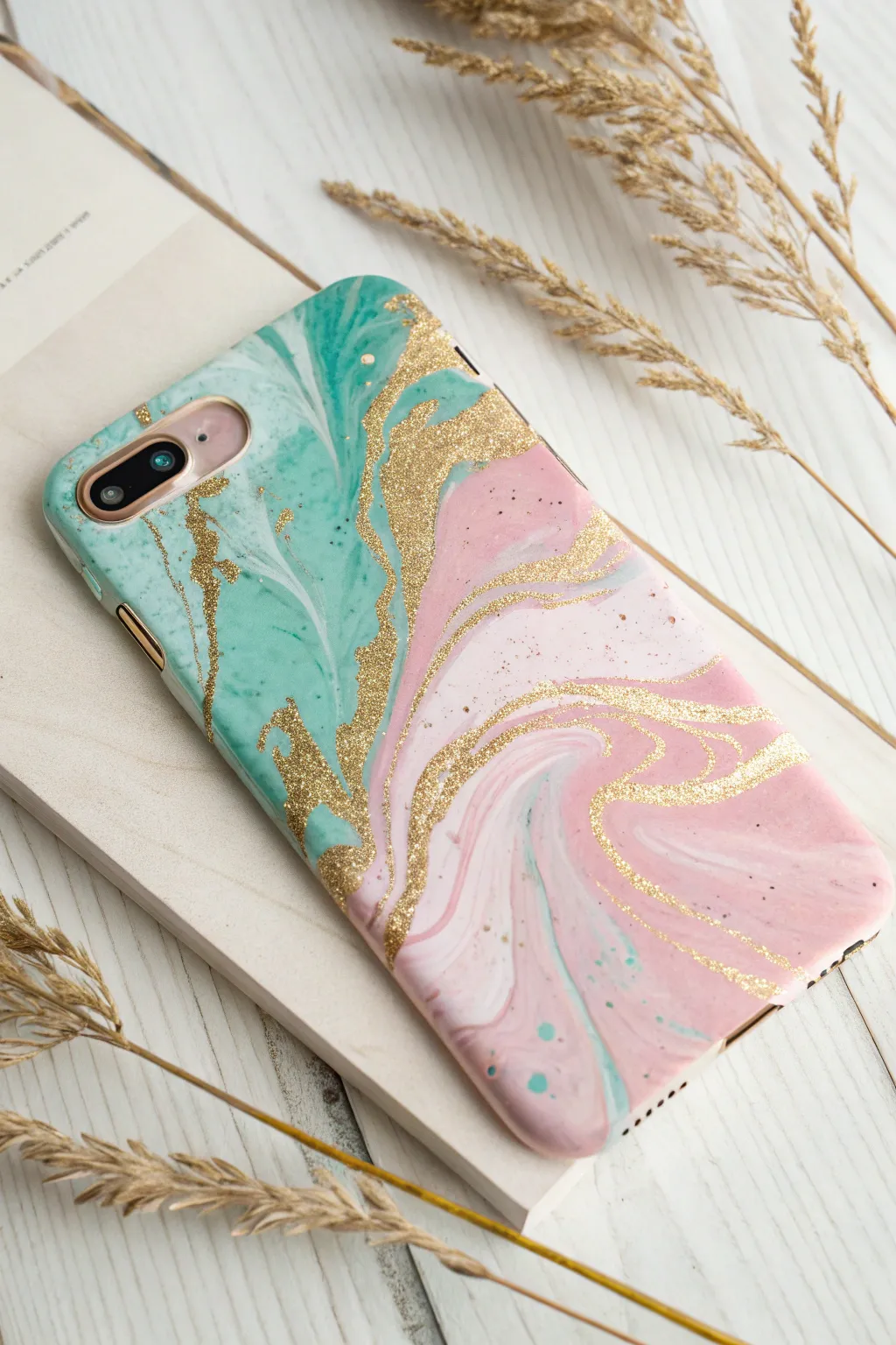 Transform your tech into a work of art with this stunning marbled phone case.