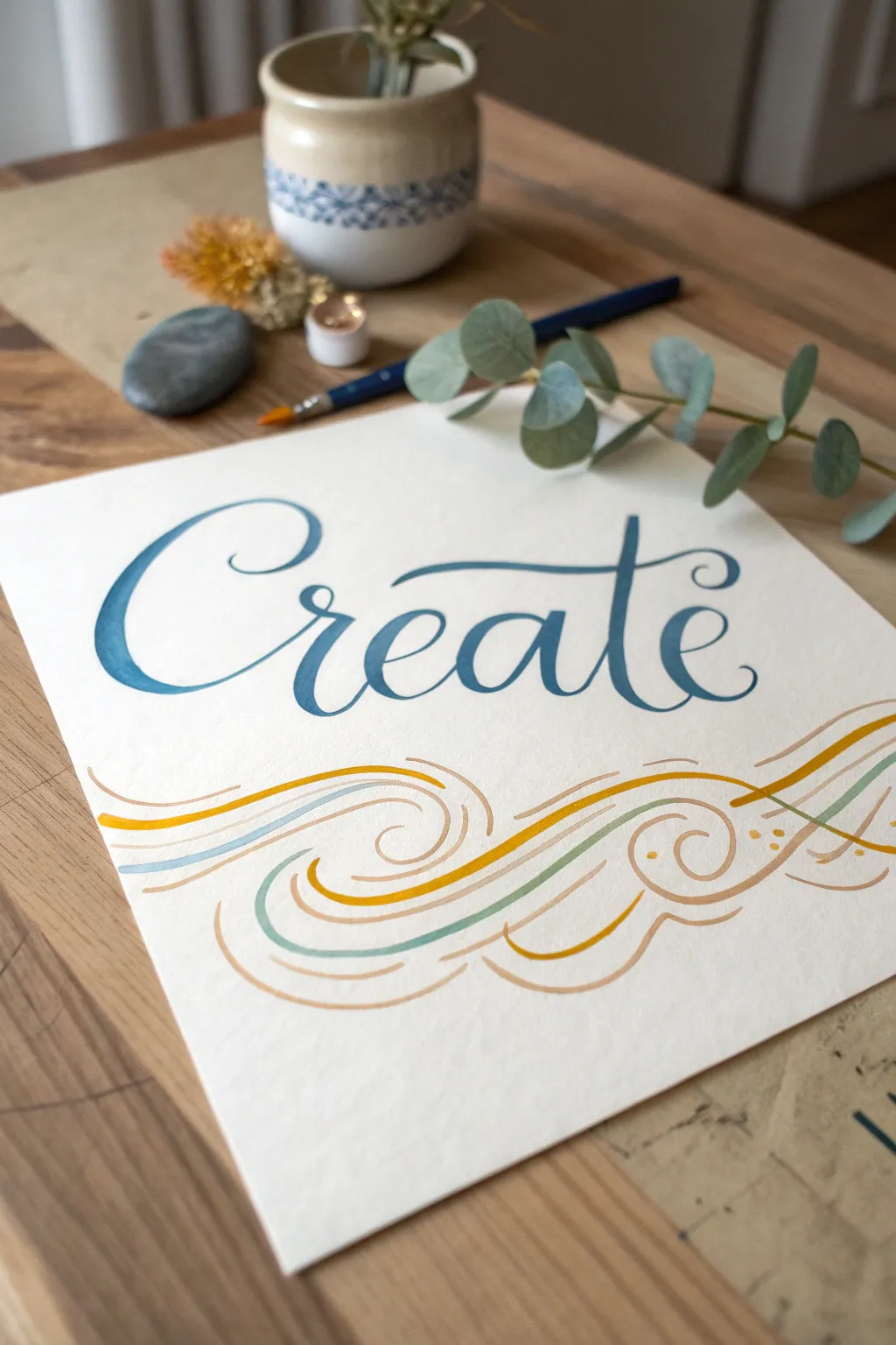 Let your words dance with wavy lines - add a touch of movement and personality to your lettering art!