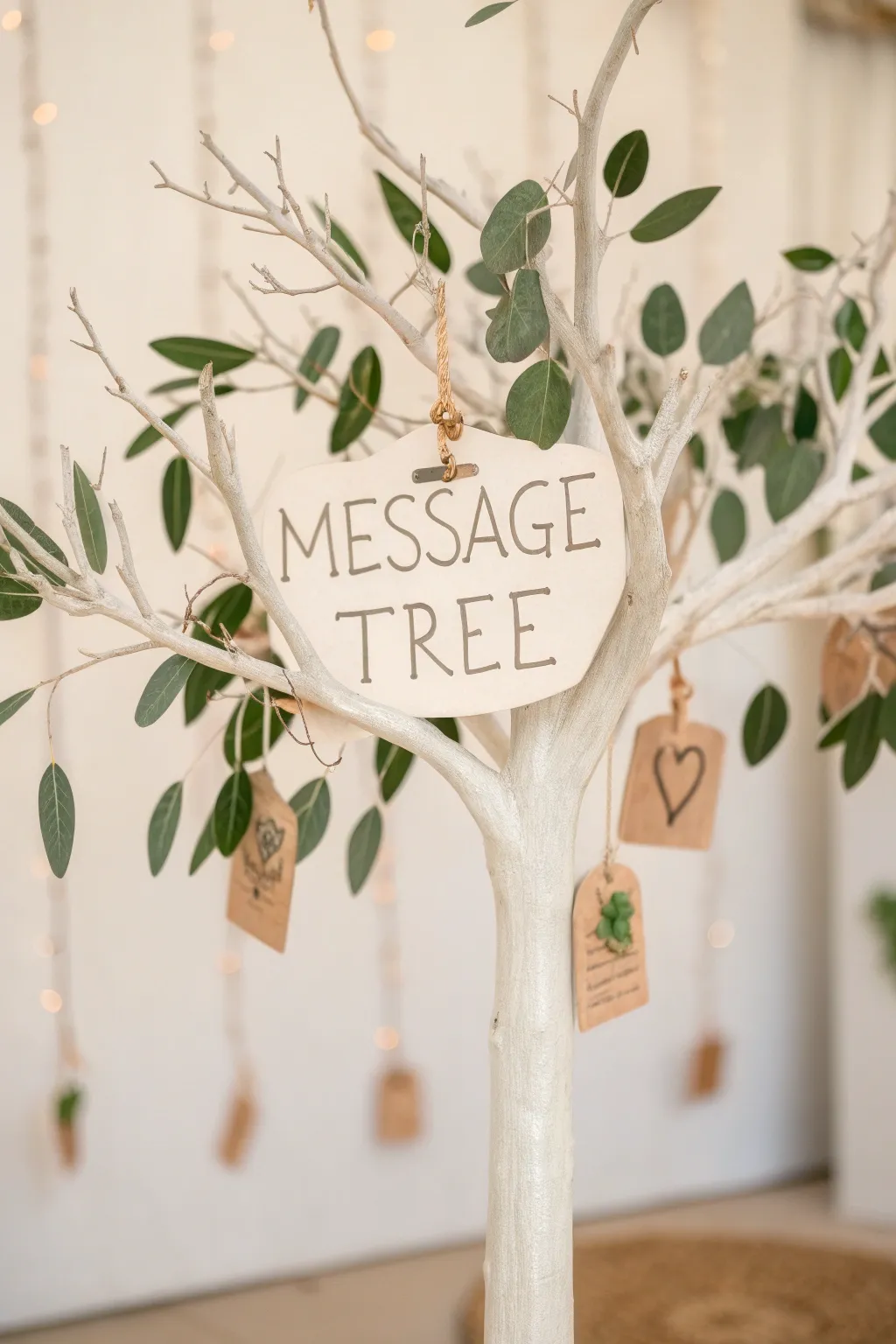 Celebrate connections with a stunning message tree, where heartfelt notes blossom like leaves.