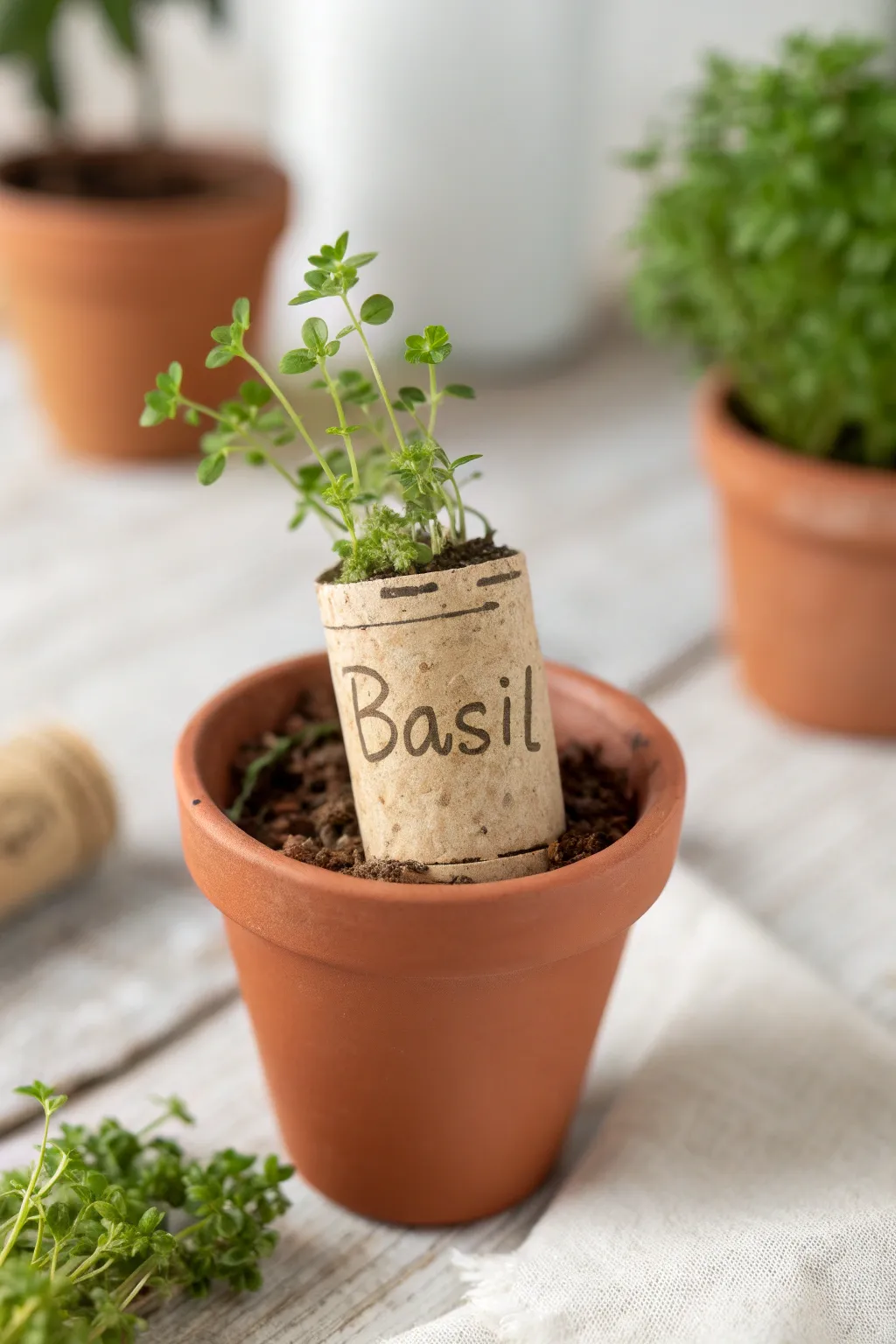Elevate your garden's charm with handcrafted cork plant markers. 🌿 #MinimalistGarden