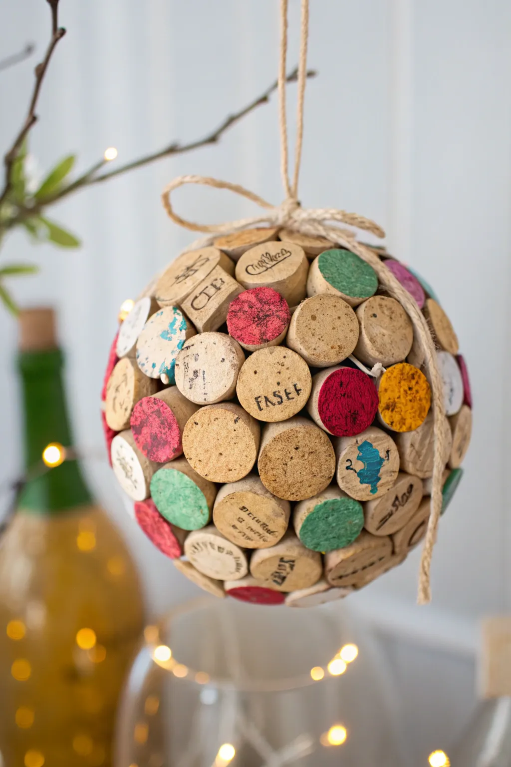 Elegant Cork Ball Ornament: A perfect blend of craftsmanship and bold design.