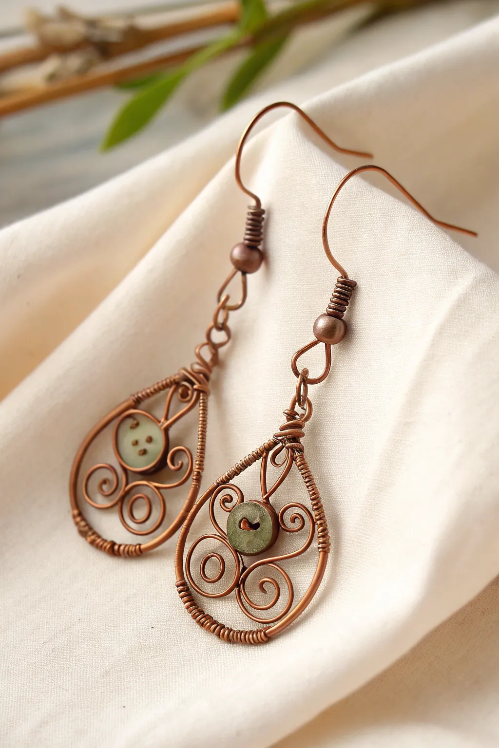 Embrace nostalgia with these exquisite vintage-inspired wire earrings.