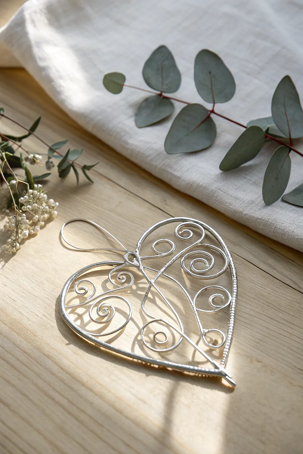 Capture the essence of love with a handcrafted wire heart—perfect for a touch of elegance in your jewelry collection.