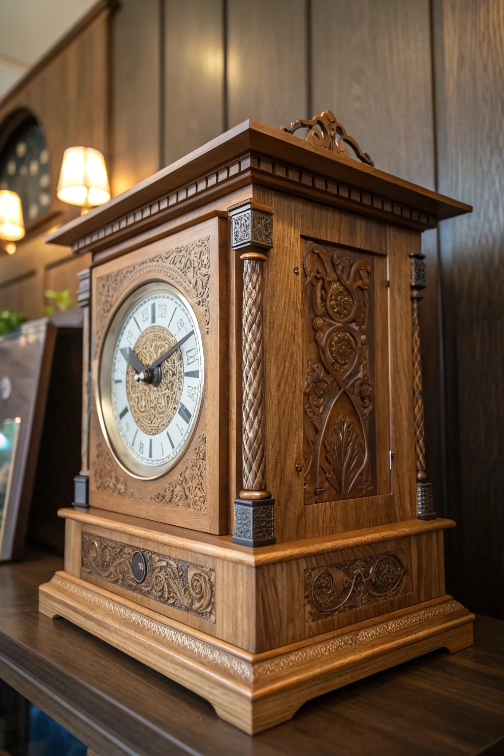 Timeless Craftsmanship: A perfect fusion of rustic charm and modern elegance in a handcrafted wooden clock.