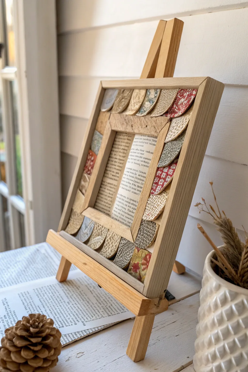 Discover the art of upcycling—where forgotten materials find new life in stunning collages.