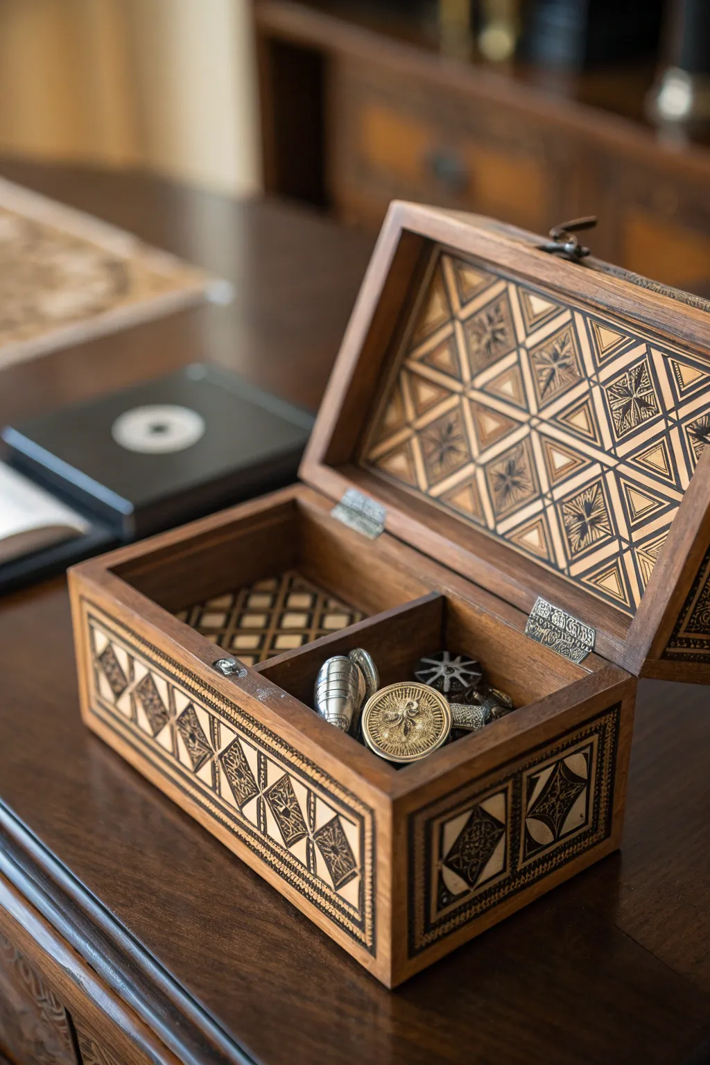 Unlock the mystery: A beautifully crafted puzzle box for your cherished treasures.