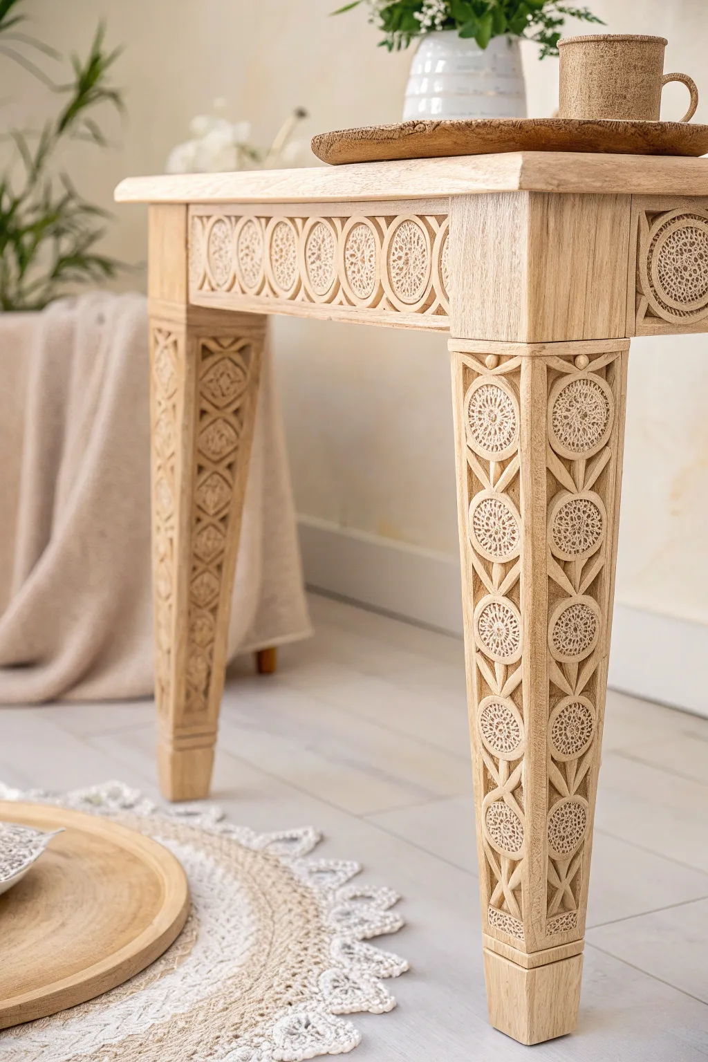 Elevate your space with custom 3D-printed furniture accents that blend Scandinavian simplicity with boho charm.