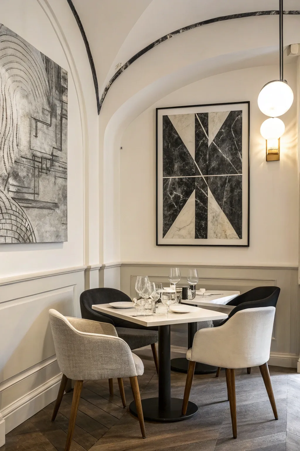 Black and white designs offer timeless elegance.