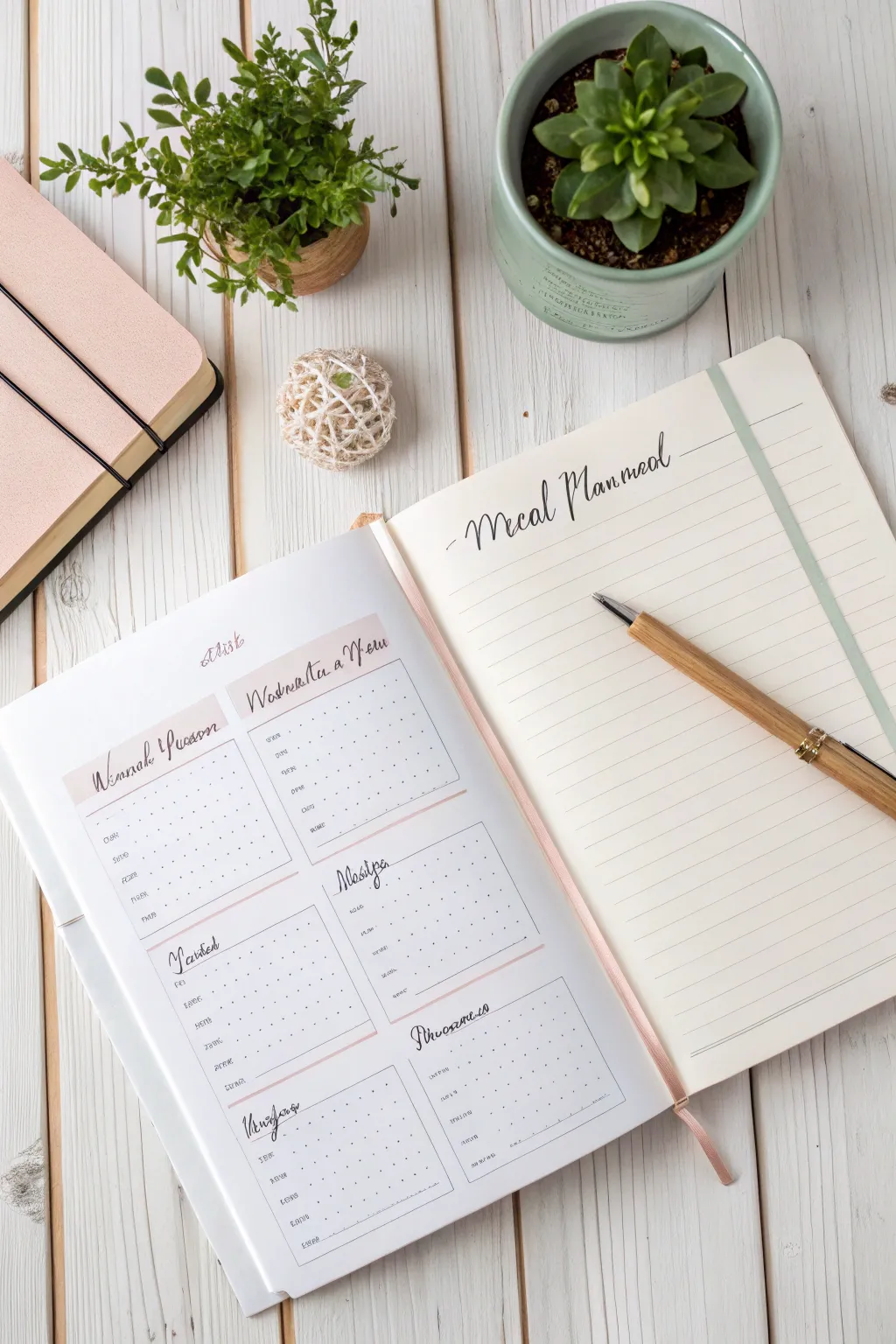 Streamline your dinners with a minimalist meal planner—because simplicity is the ultimate sophistication.