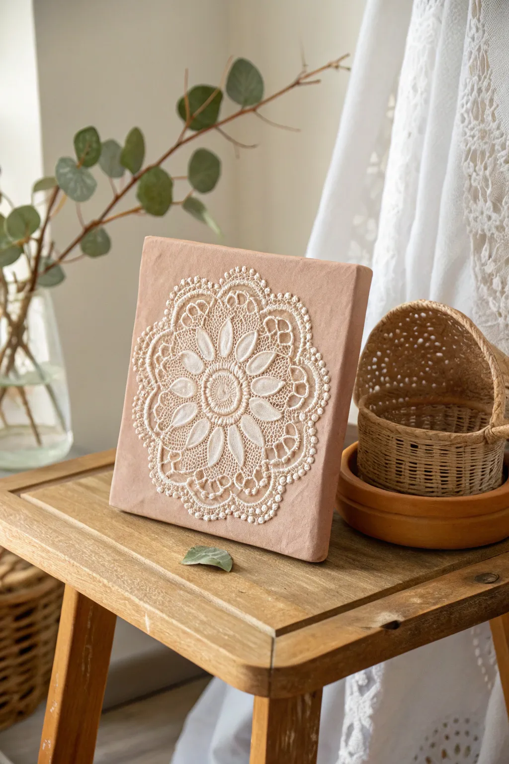 Capture the essence of simplicity and craftsmanship with these elegant clay impressions, perfect for adding a touch of natural beauty to your decor.