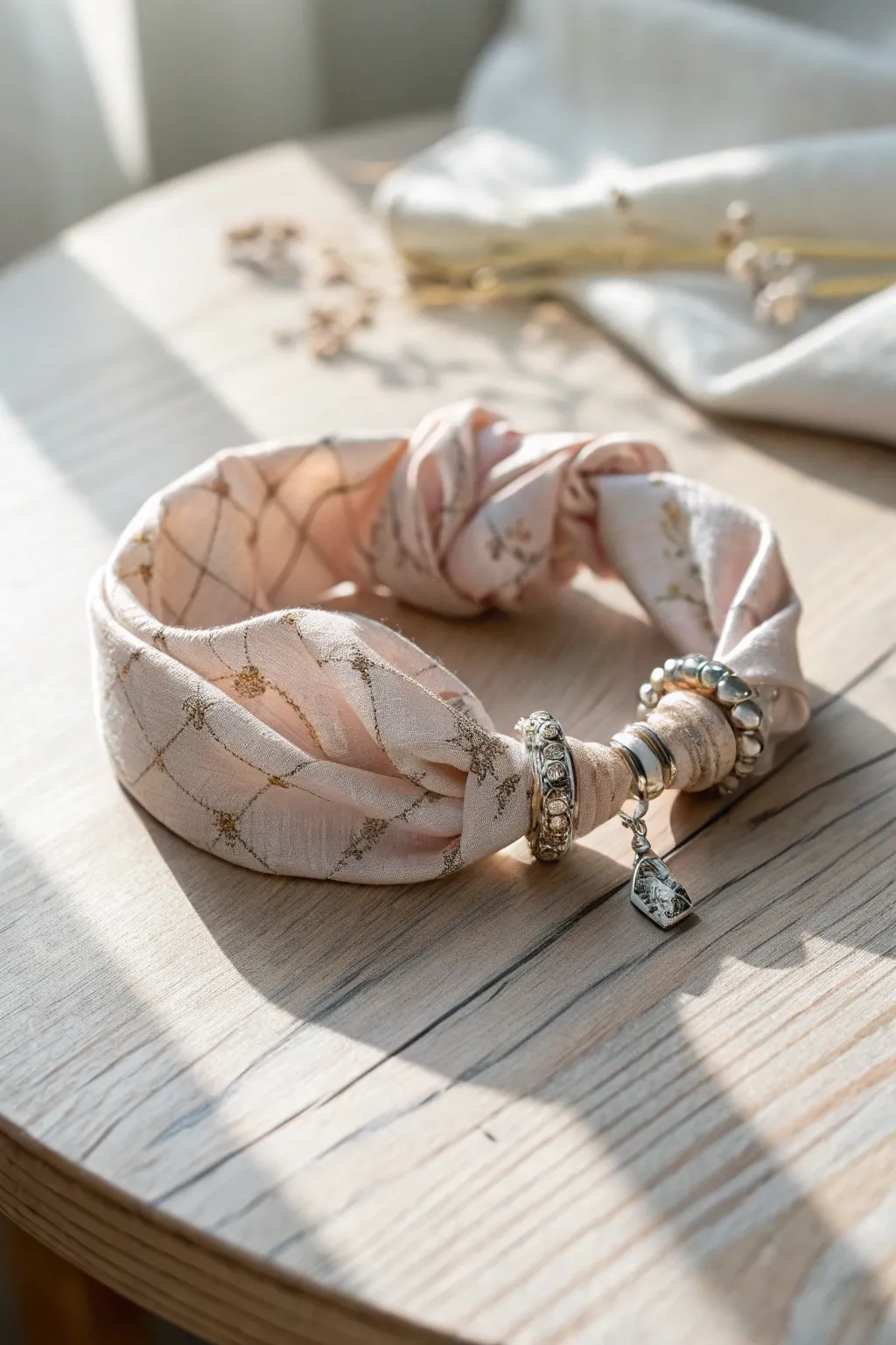 Embrace the art of simplicity with a unique fabric-wrapped bracelet, where style meets sustainable craftsmanship.