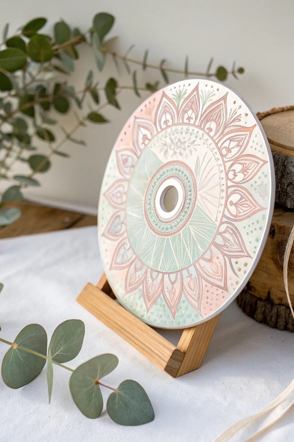 Transform old CDs into stunning wall art with a minimalist boho twist.