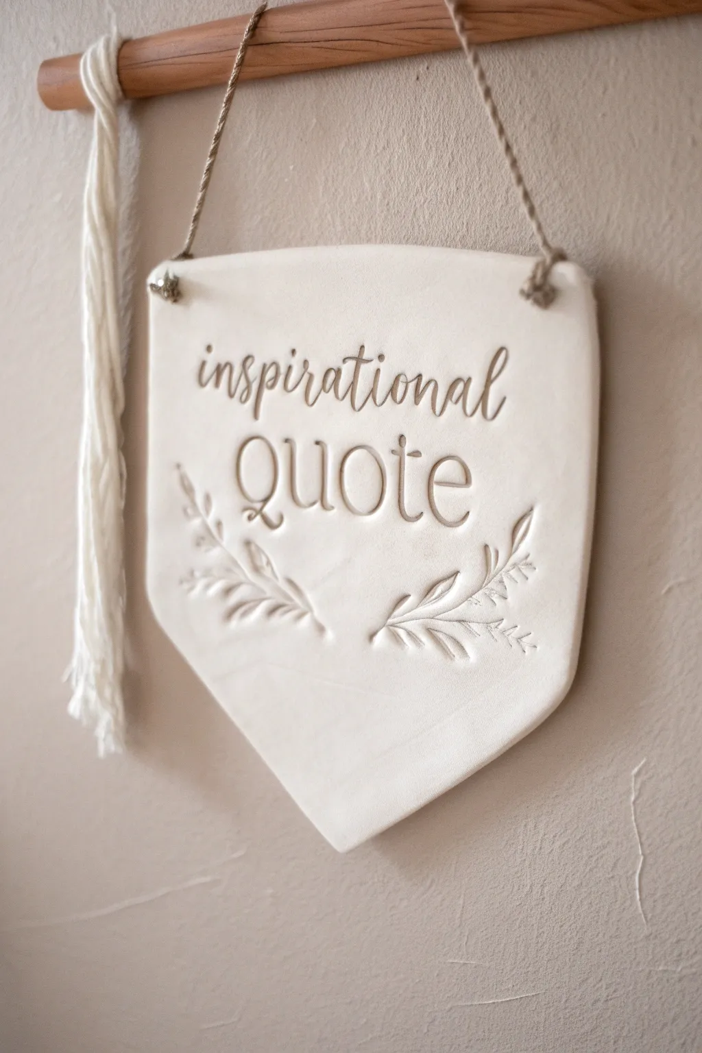 Elevate your space with inspiration: a minimalist wall hanging that speaks to the soul.