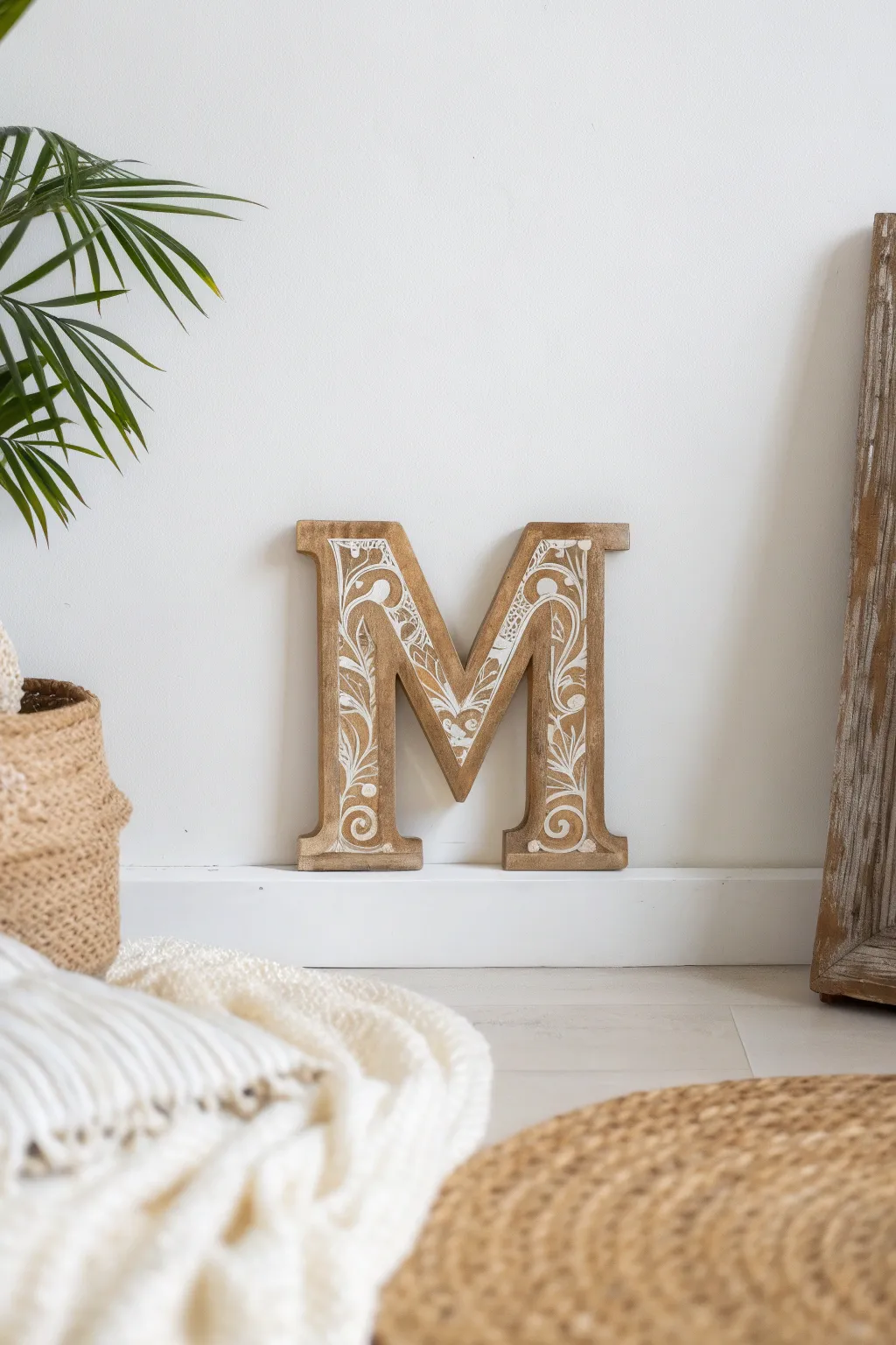 Transform your space with a vintage-inspired letter 'M' that tells a story.