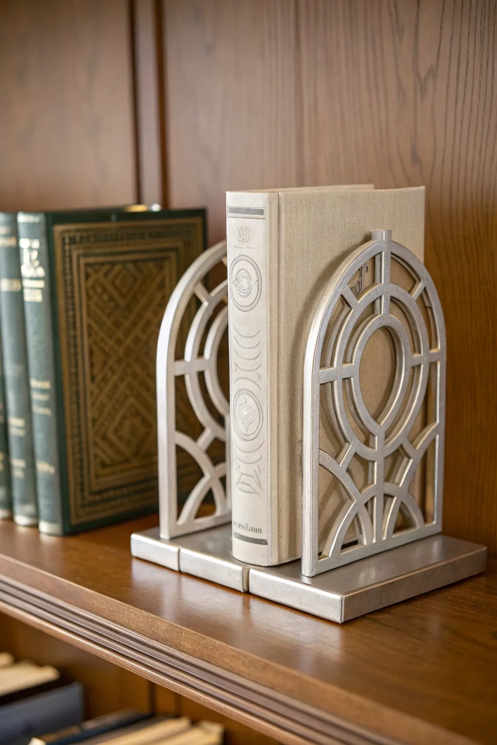 Elevate your bookshelf with these exquisitely crafted aluminum bookends – where art meets function.