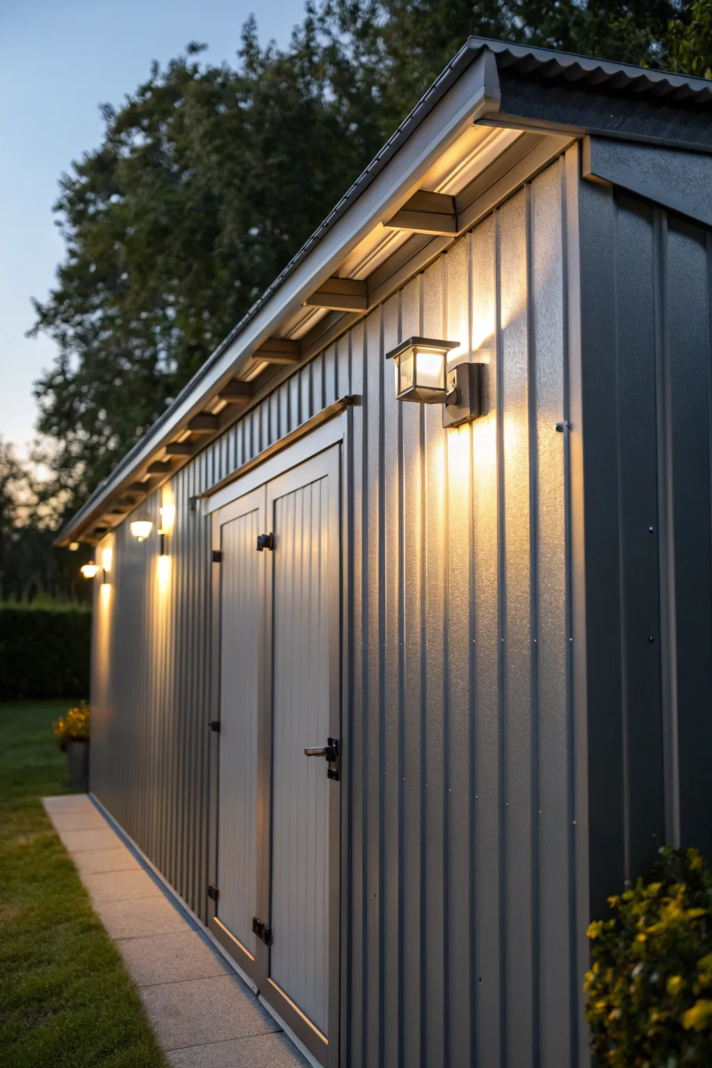 Illuminate your shed in style: Eco-friendly solar lights meet precision craftsmanship.