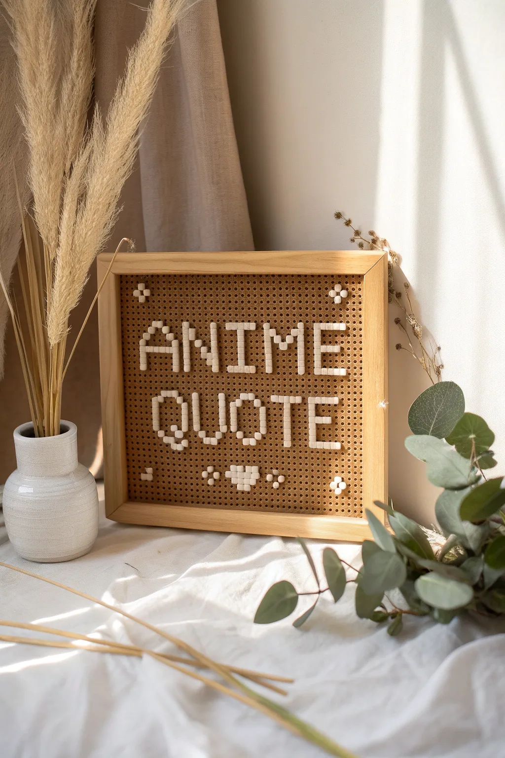Transform your favorite anime quotes into stunning perler bead plaques that inspire and captivate.