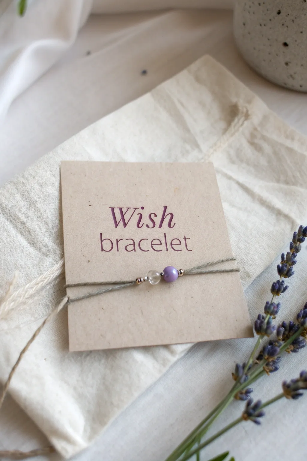 A touch of magic with every wish bracelet - simple elegance for your baby shower favors.