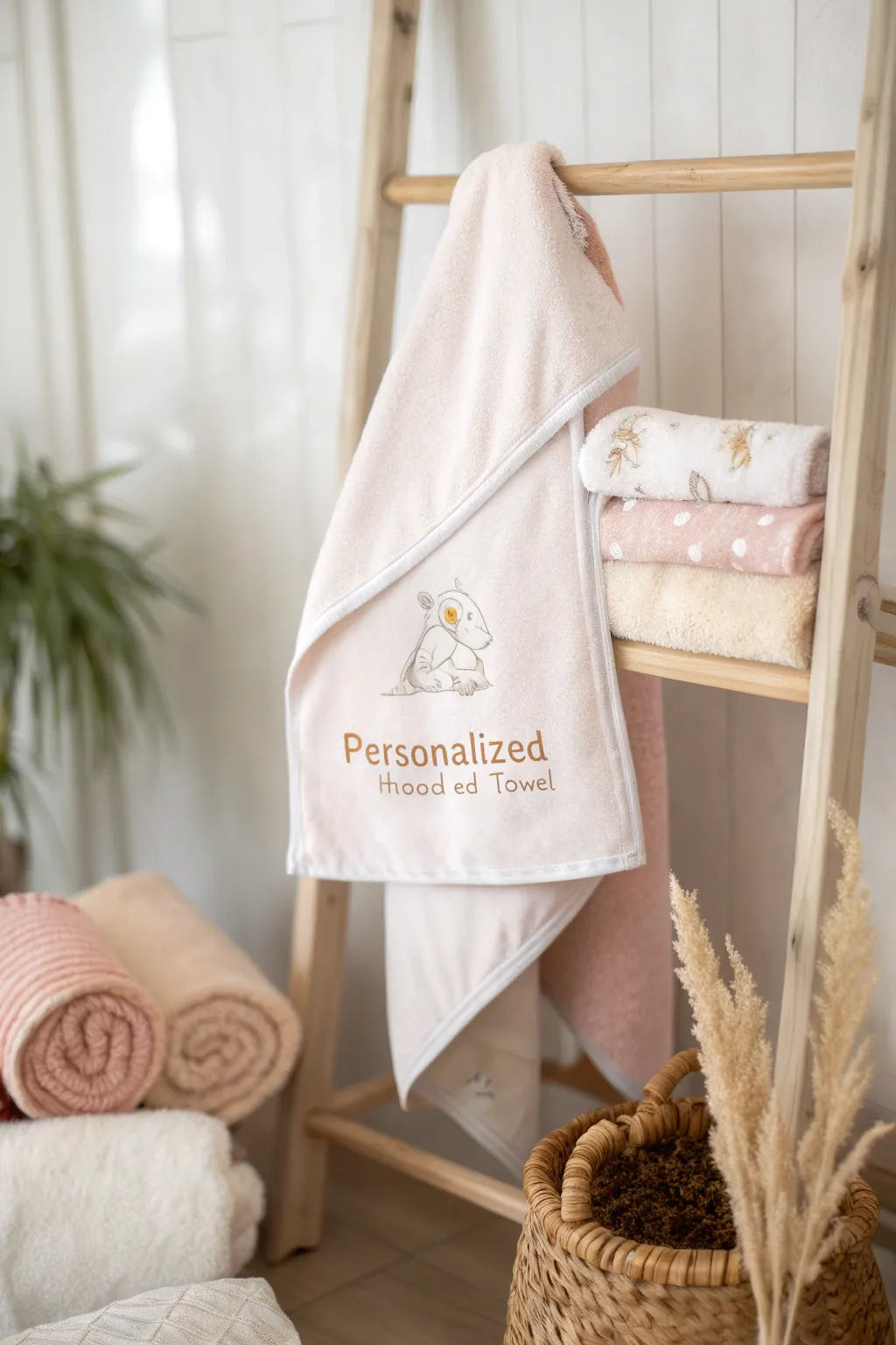 Wrap your little one in love with a personalized hooded towel, where comfort meets charming design. 🛁💖