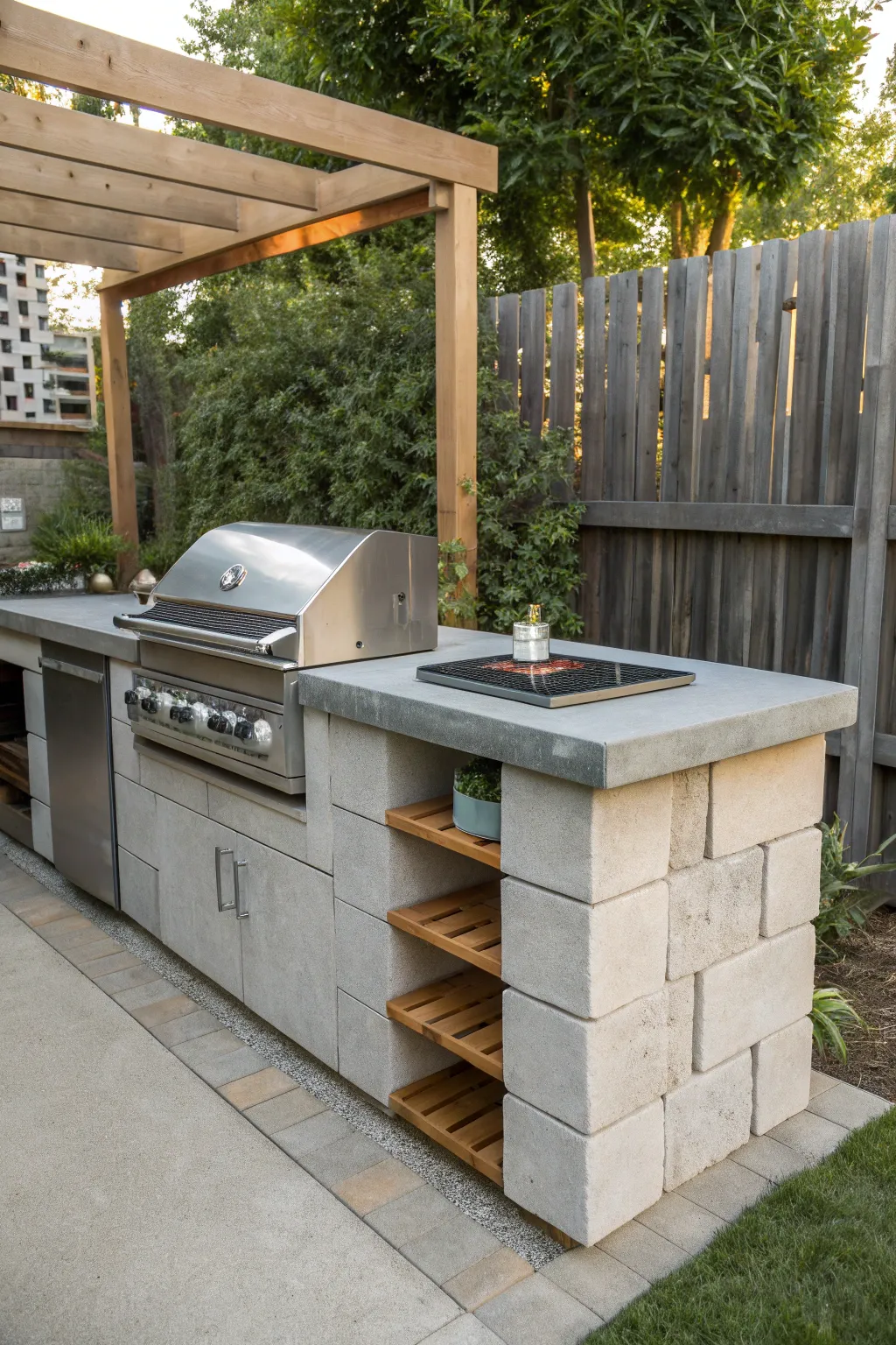 Transform your backyard into a chef's paradise with a bespoke cinder block grill.