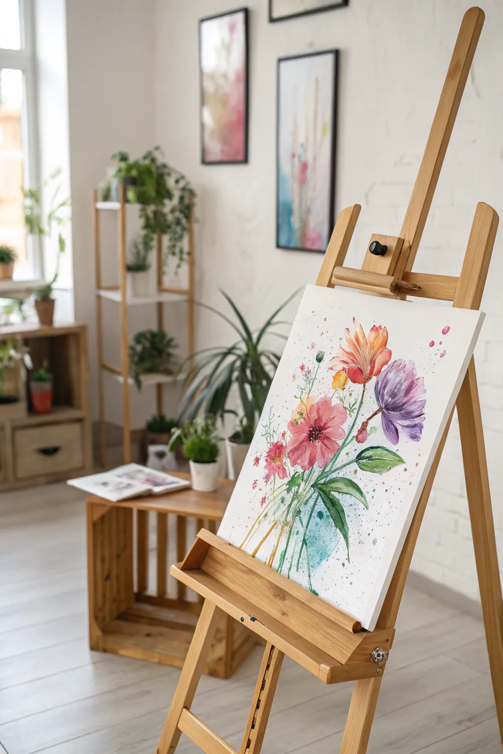 Dive into the world of whimsy with this captivating watercolor masterpiece, where each brushstroke tells a story of creativity and craftsmanship.