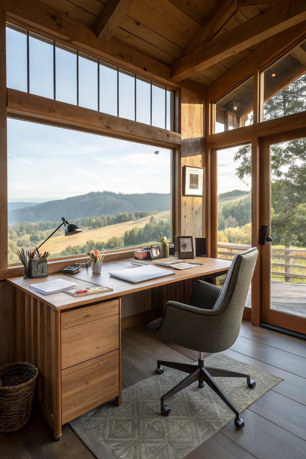 An office space that combines work with tranquility.