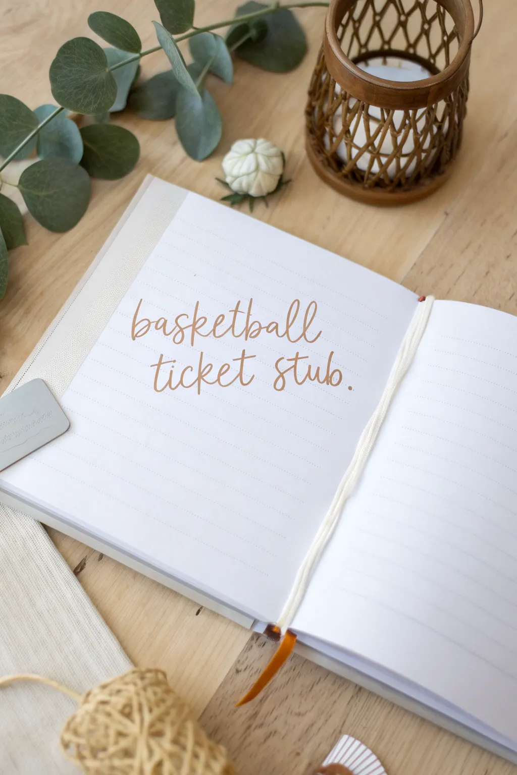 Capture your basketball memories with a touch of minimalist elegance and personal journaling.