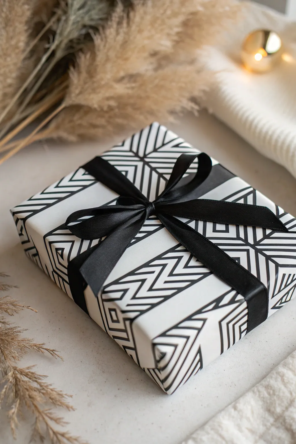Elevate your gift-giving with chic geometric designs for a modern minimalist holiday.