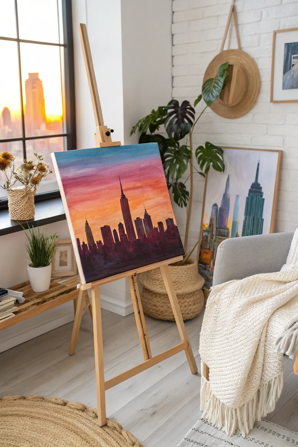 Discover the beauty of urban landscapes with a touch of color and simplicity. Perfect for your next beginner painting project!