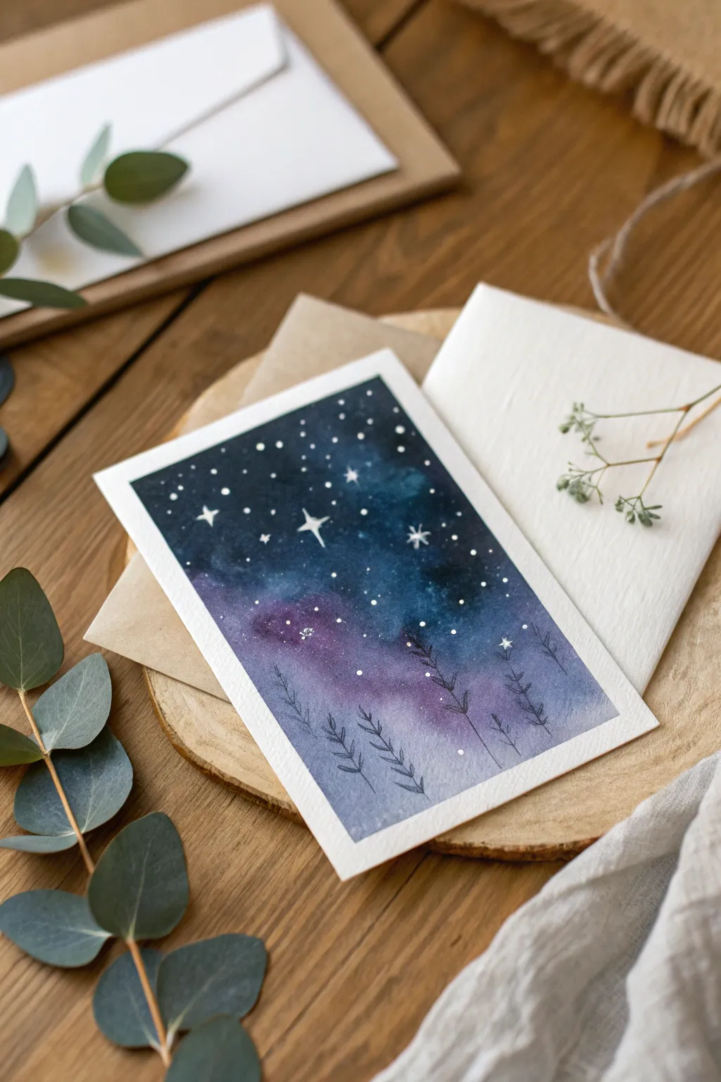 Send your love across the universe with this stunning galaxy-themed card.