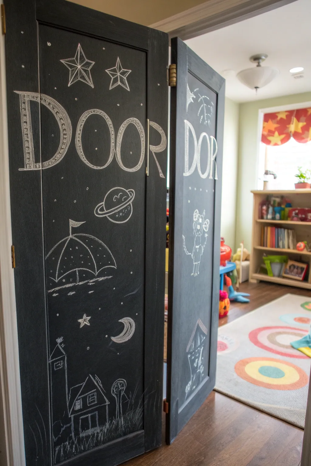 Unlock creativity with chalkboard doors: where art meets function!