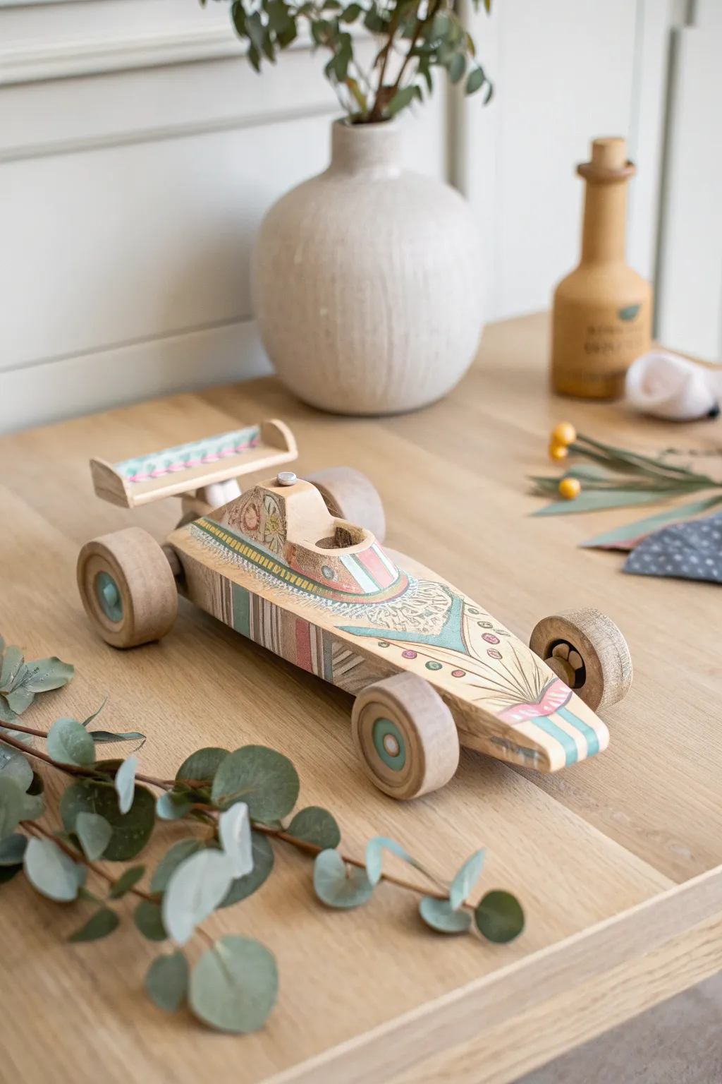 Rev up creativity with these charming wooden race cars – perfect for a birthday party craft that delights!