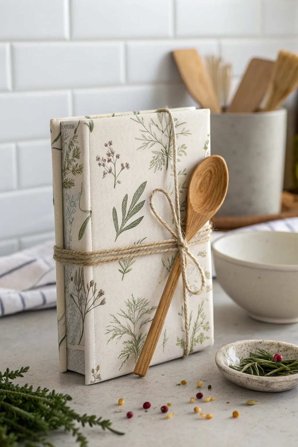 Wrap your gifts with a touch of culinary charm and minimalist elegance.