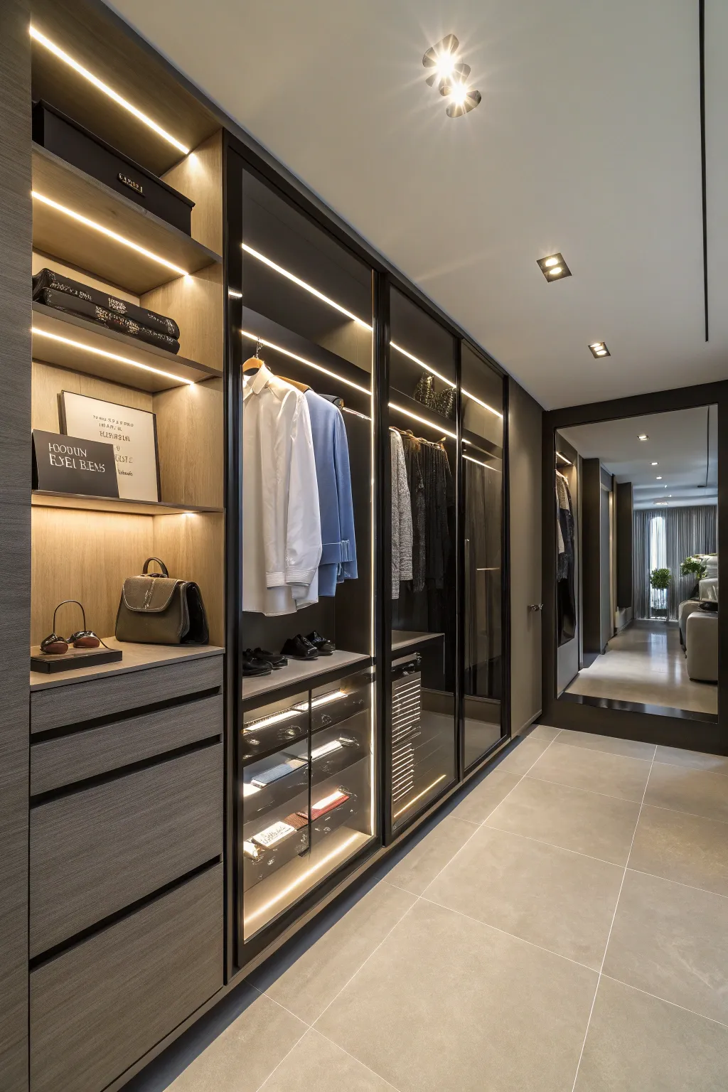 Smart technology adds convenience and a modern touch.