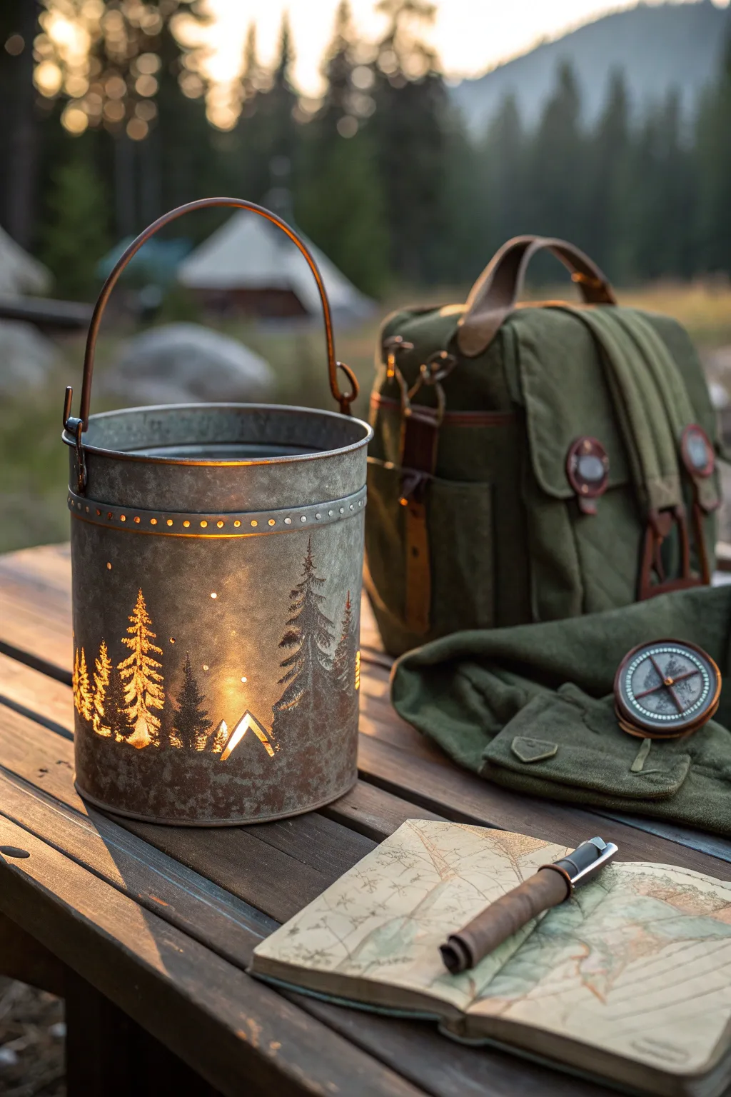 Illuminate your campsite with style: The Multi-Purpose Utility Bucket Light.
