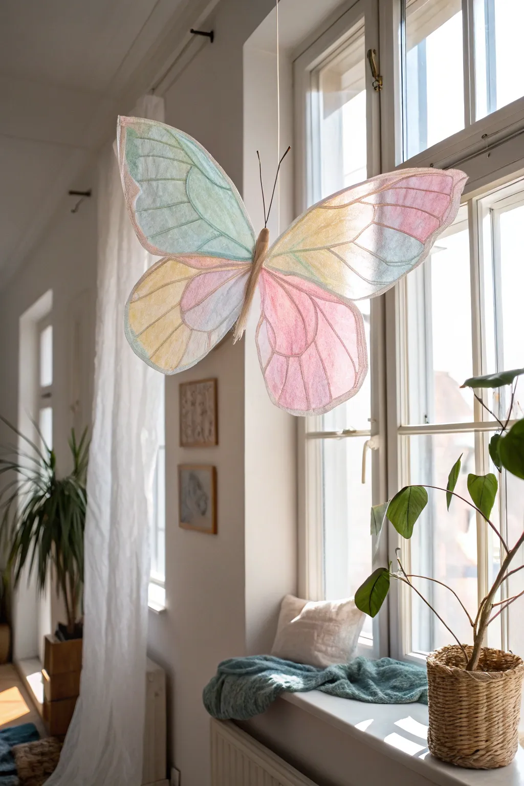 Capture the essence of spring with a stained glass butterfly—an elegant blend of art and nature.